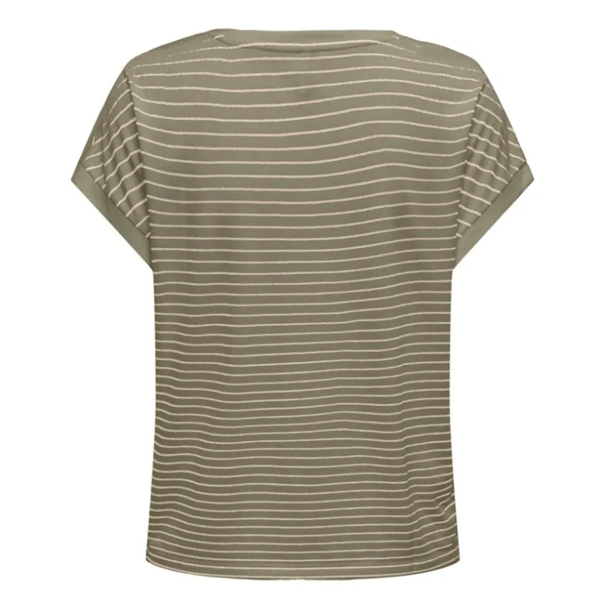 Camisetas manga corta Only Onlkarla S S V-Neck Glitter Top Jrs