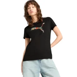 Camisetas manga corta Puma Graphics Floral Cat Logo Tee