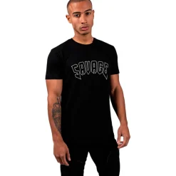 Camisetas manga corta Savage Camiseta de hombre con letras grandes