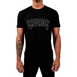 Camisetas manga corta Savage Camiseta de hombre con letras grandes