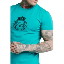 Camisetas manga corta Sik silk SikSilk S S Azure Prestige Gym Tee