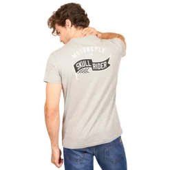 Camisetas manga corta Skull rider Motorcycle Team t-shirt