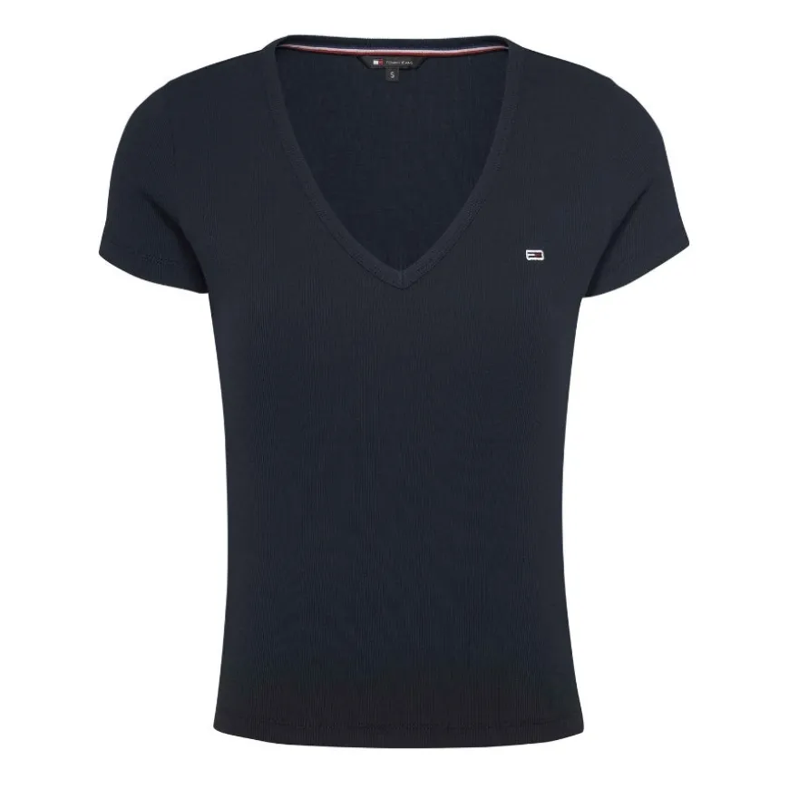 Camisetas manga corta Tommy jeans Tjw Slim Essential Rib V Ss