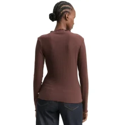 Camisetas manga corta Tom tailor Rib T-Shirt With Frill Edge