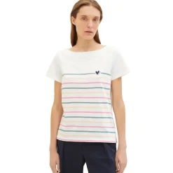 Camisetas manga corta Tom tailor T-Shirt Boat Neck Stripe