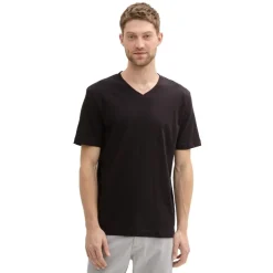 Camisetas manga corta Tom tailor T-shirt with a V-neckline in a twin pack