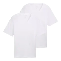 Camisetas manga corta Tom tailor T-shirt with a V-neckline in a twin pack