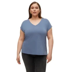 Camisetas manga corta Vero moda curve Vmfilli Ss V-Neck Tee Ga Curve