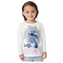 Camisetas manga larga Name-it Nmfdiana Stitch Ls Top Box Noos Wdi