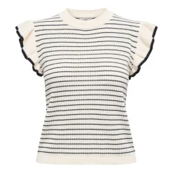 Camisetas sin mangas Jdy Jdycarice S L Frill Pullover Knt Noos