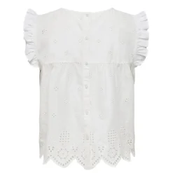 Camisetas sin mangas Only Onlsilla S L Frill Top Wvn Noos