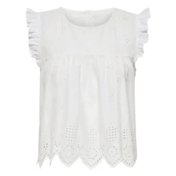 Camisetas sin mangas Only Onlsilla S L Frill Top Wvn Noos