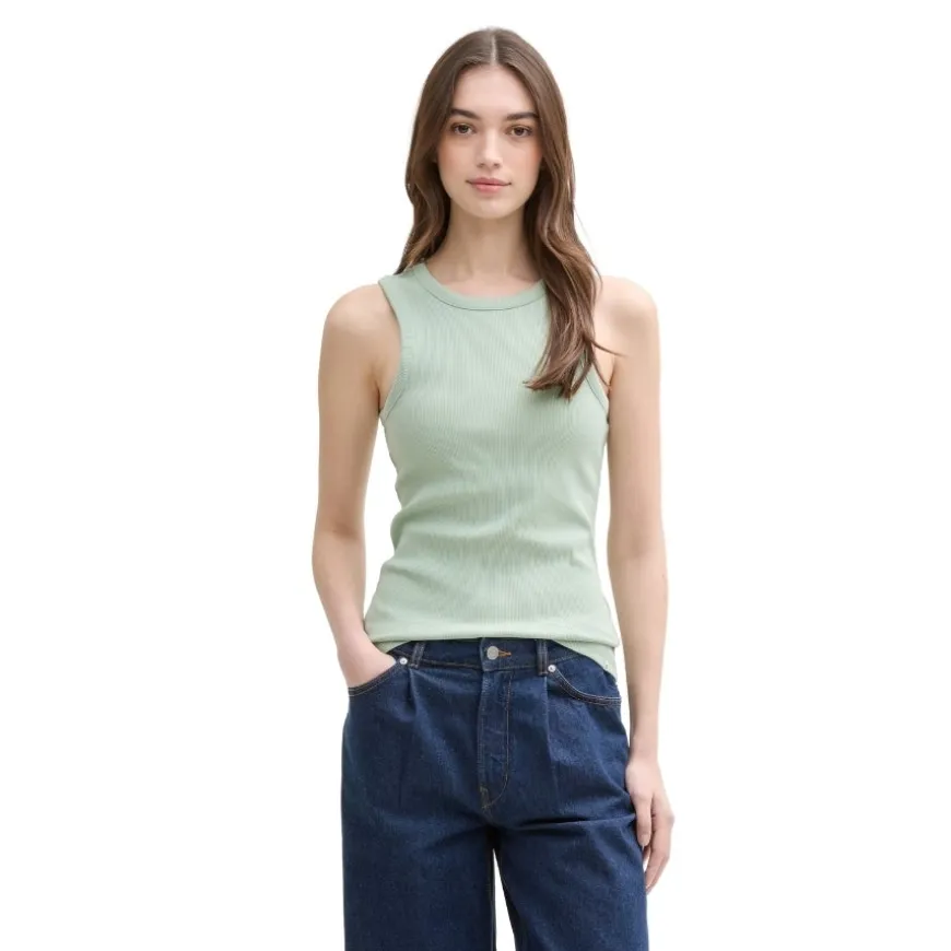 Camisetas sin mangas Tom tailor Racerback Rib Top
