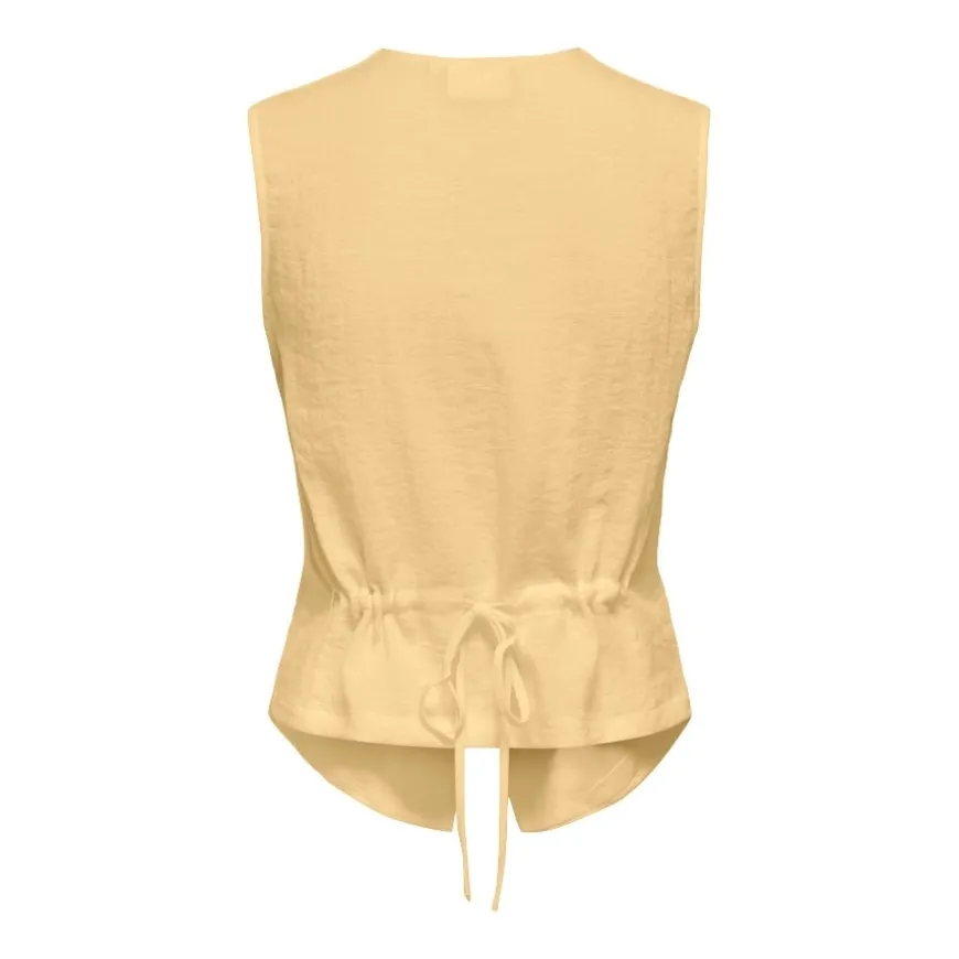 Chalecos Only Onlita S L Linen Look Waistcoat Tlr