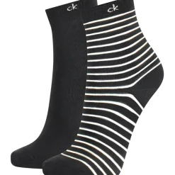 Ck Womens 2Pk Sheer Stripe Sock Lilly
