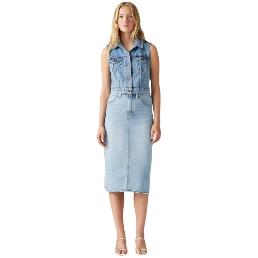 Faldas Levis HR Back Slit Skirt