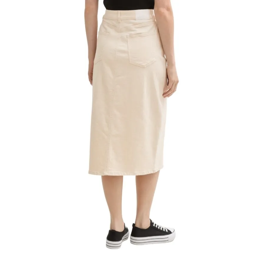 Faldas Tom tailor Midi Undyed Denim Skirt
