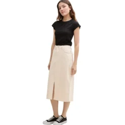 Faldas Tom tailor Midi Undyed Denim Skirt
