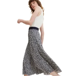 Faldas Tom tailor skirt jersey, navy geometric design, 34