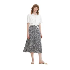 Faldas Tom tailor skirt jersey, navy geometric design, 34