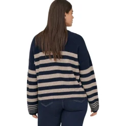Jerseys Carmakoma Carkatia Ls Rib Stripe O-Neck Knt