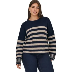 Jerseys Carmakoma Carkatia Ls Rib Stripe O-Neck Knt