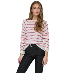 Jerseys Jdy Jdyellen L S Oneck Ragla Stripe Pull Knt