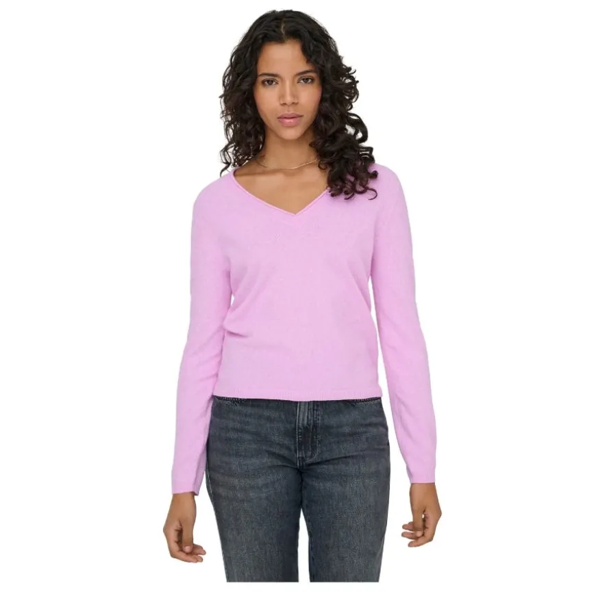 Jerseys Only Onlloyal Life Ls V-Neck Pullo Knt Noos