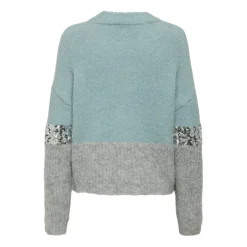 Jerseys Only Onlmaine Life Ls Sequin Block O-Neck Knt