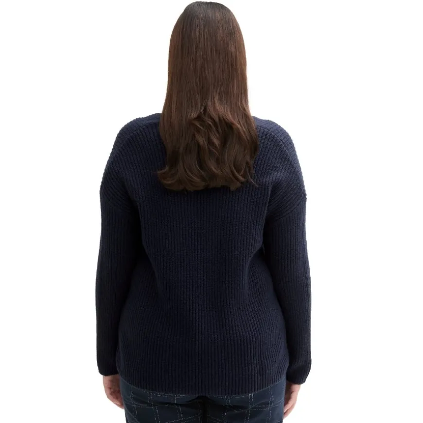 Jerseys Tom tailor Knit Pullover With V-Neck Flat Knit Tops