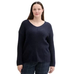 Jerseys Tom tailor Knit Pullover With V-Neck Flat Knit Tops