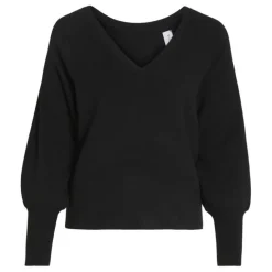 Jerseys Vila Vimarla Rev L S V-Neck Knit Top Su