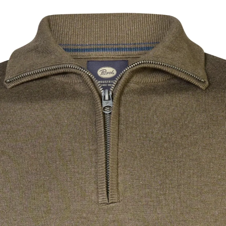 Jerseys Petrol Men Knitwear Collar Basic