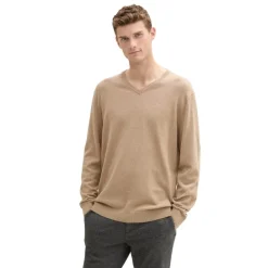 Jerseys Tom tailor Basic V-Neck Knit Flat Knit Tops