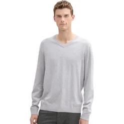 Jerseys Tom tailor Basic V-Neck Knit Flat Knit Tops