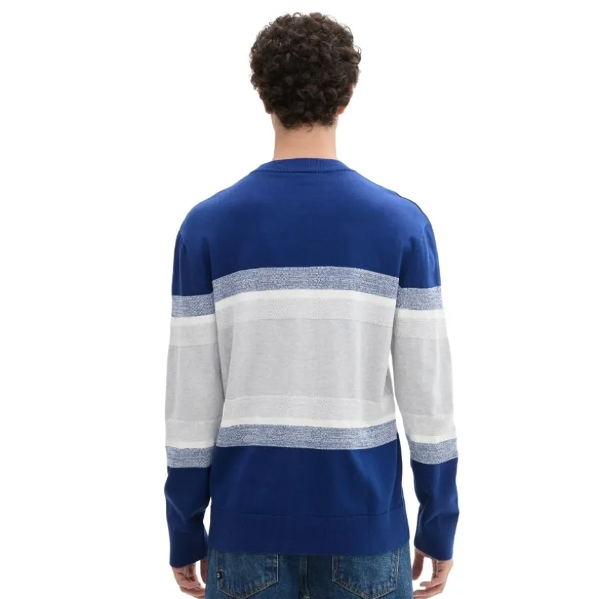 Jerseys Tom tailor Block Stripes Crewneck Knit Flat Knit Tops