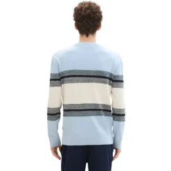 Jerseys Tom tailor Block Stripes Crewneck Knit Flat Knit Tops