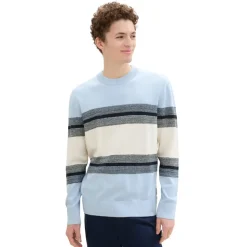 Jerseys Tom tailor Block Stripes Crewneck Knit Flat Knit Tops
