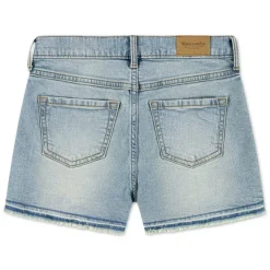 Pantalones bermudas Abercrombie Afg High Rise Relaxed Denim Sh