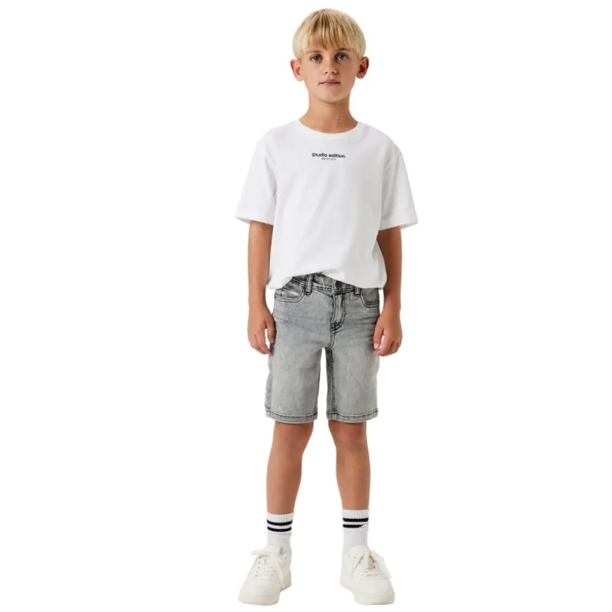 Pantalones bermudas Name-it N.U. Nkmtheo Xsl Dnm L Shorts 1280-Gy Noos
