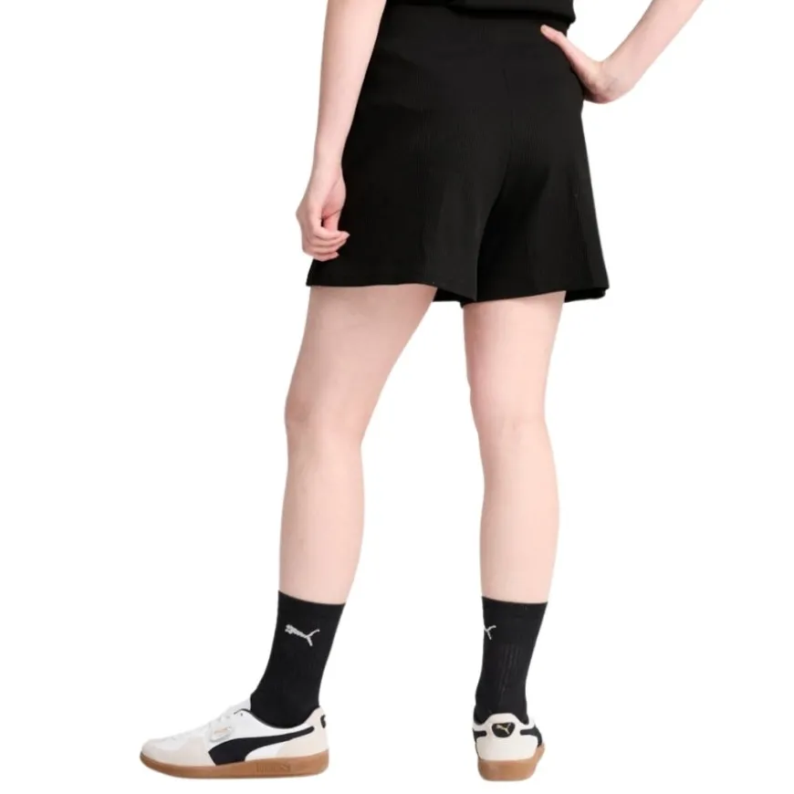 Pantalones cortos Puma Ess Elevated High-Rise Rib Shorts 5
