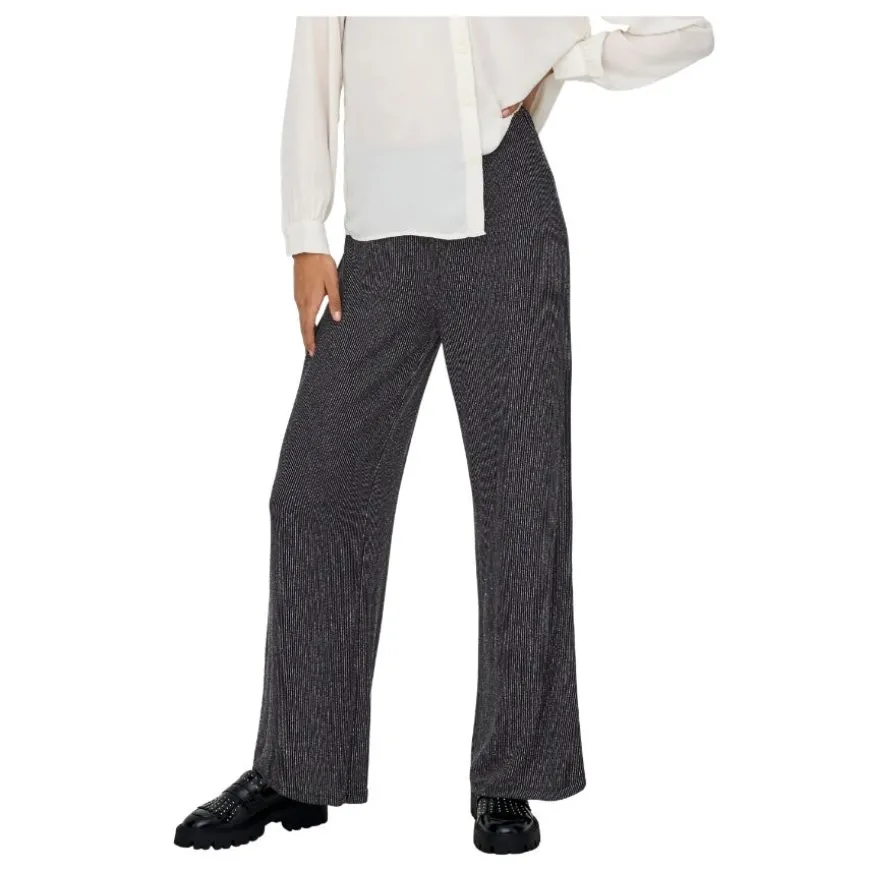 Pantalones largos Only Onlcarol Wide Glitter Pant Box Cs Jrs