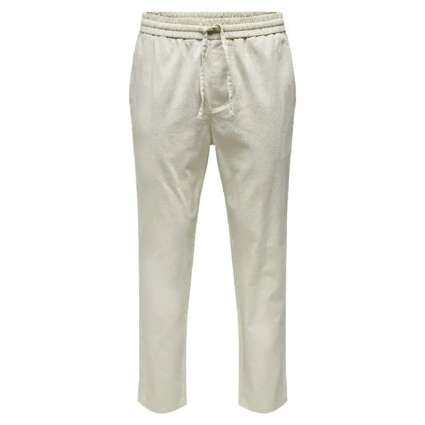 Pantalones largos Only & sons Onslinus Crop 0007 Cot Lin Pnt Noos