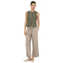 Pantalones piratas Only Onlgoa Mw Lin Bl Pull-Up Culotte Cc Pnt