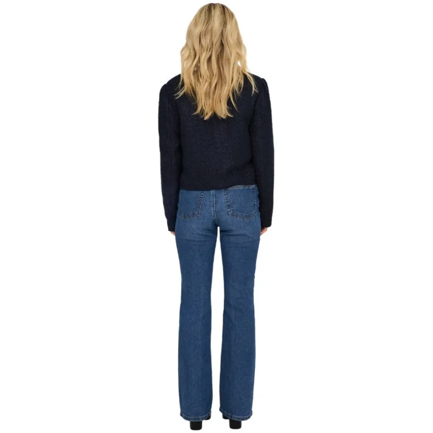 Pantalones tejanos Jdy Jdymoon Hw Bootcut Jeans Dark Blue Dnm