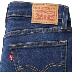 Pantalones tejanos Levis 724 High Rise Straight Dark Indigo - Worn In