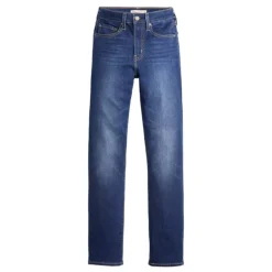 Pantalones tejanos Levis 724 High Rise Straight Dark Indigo - Worn In