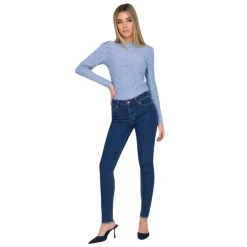 Pantalones tejanos Only Onlhush Mid Skin Ank Rw Dnm Akm187 Noos