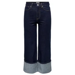 Pantalones tejanos Only Onlmadison Hw Wide Fold Up Crop Dnm Es