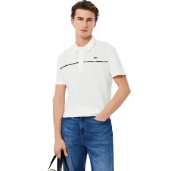 Polos Lacoste Chemise Col Bord-Cotes Manches Courtes